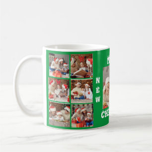 VOLLFOTO-COLLAGE FROHE WEIHNACHTEN TASSE GRÜN