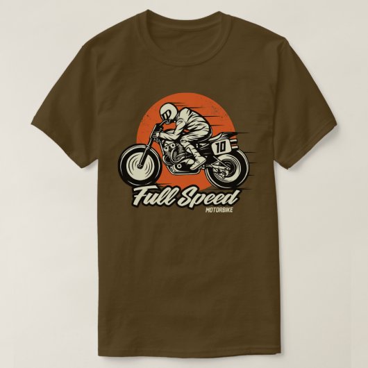 Vollgeschwindigkeitsmotorrad T-Shirt (Design vorne)
