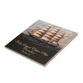 vollgezacktes kanadisches Clipper-Schiff Fliese (Seite)