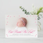 Vollherzige Ankündigung der Geburt eines Säuglings (Stehend Vorderseite)