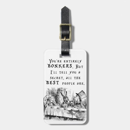 völlig bonkers A4 Gepäckanhänger (Vorderseite vertikal)