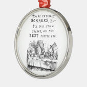 völlig bonkers A4 Silbernes Ornament (Links)