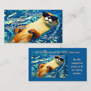 Völlig cool! - Flussotter lustiges Design Visitenkarte