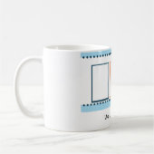 völlig customizeable blaue u. orange Foto-Tasse Kaffeetasse (Links)
