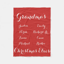 Völlig Cutomizable Grandkids-Weihnachtselfe Fleecedecke