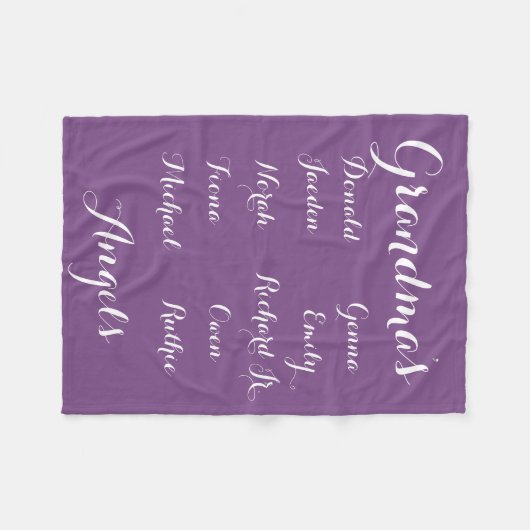 Völlig Cutomizable Grandkidsdecke Fleecedecke (Vorderseite (Horizontal))