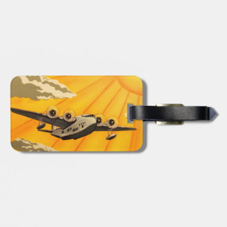 Völlig einzigartiger Art Deco Flugzeug-Gepäckanhän Gepäckanhänger
