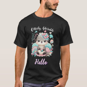 Völlig entzückender süßer Kawaii-Otter T-Shirt