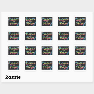 Völlig fehljustierter Weihnachtssticker 1 Quadratischer Aufkleber