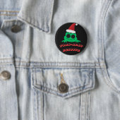 Völlig festlicher Weihnachtsfrosch _ Süße Feiertag Button (Beispiel)