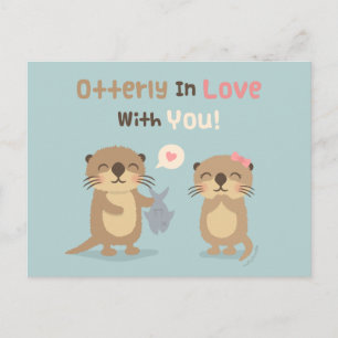 Völlig in dich verliebt Pun Humor Postkarte