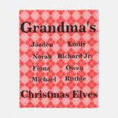 Völlig kundengerechte Grandkids-Weihnachtselfe Fleecedecke (Vorderseite)