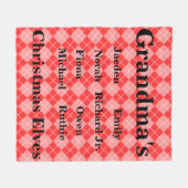 Völlig kundengerechte Grandkids-Weihnachtselfe Fleecedecke (Vorderseite (Horizontal))
