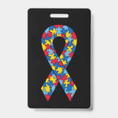 Völlig kundengerechtes Autismus-Abzeichen Ausweis (Rückseite)