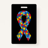 Völlig kundengerechtes Autismus-Abzeichen Ausweis (Rückseite)