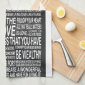 Völlig, leben LiveLiebe, die Lachen lernt, Küchentuch (Viertel Falte)