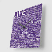 Völlig, leben LiveLiebe, die Lachen lernt, Quadratische Wanduhr (Winkel)