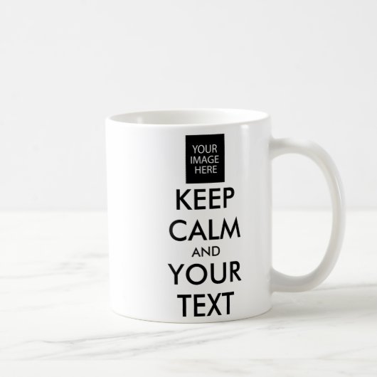 Völlig Personalisierte Keep Calm And Your Text T Kaffeetasse (Rechts)