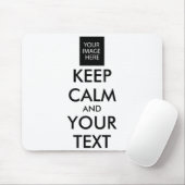 Völlig Personalisiertes Keep Calm And Your Text T Mousepad (Mit Mouse)
