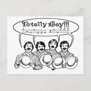 Völlig schwule Barbershop-Quartett Postkarte