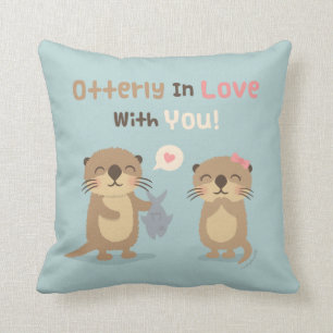 Völlig Verliebt in Dich Süße Otter Kissenhülle Kissen
