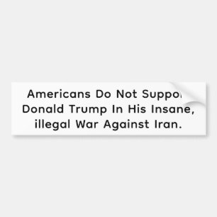 Völlig verrückte Trump-Attacken auf Iran Hankamer Autoaufkleber