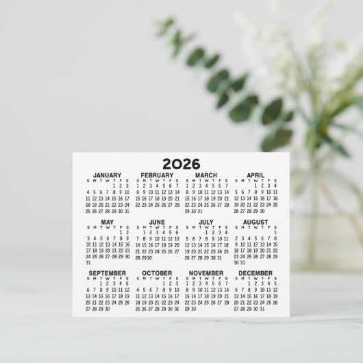 Volljährig anzeigen Kalender - horizontal schwarz Postkarte (Stehend Vorderseite)