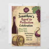 Volljährig Geburtstagsfeier Weinprobe Einladung (Vorderseite)