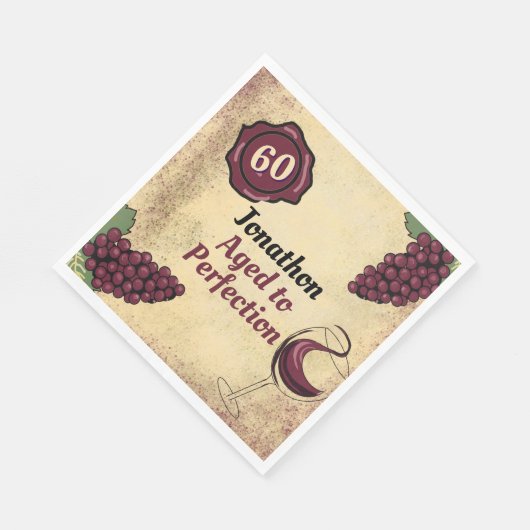 Volljährig Geburtstagsfeier Weinprobe Serviette (Ecke)