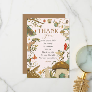 Volljährig Mushroom Forest Fee Geburtstag Dankeskarte