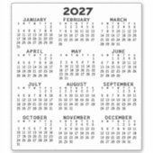 Volljähriger Ansichtskalender - Basishöchstbetrag Aufkleber (Vorderseite)