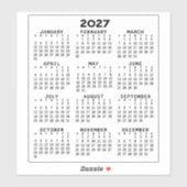 Volljähriger Ansichtskalender - Basishöchstbetrag Aufkleber (Blatt)