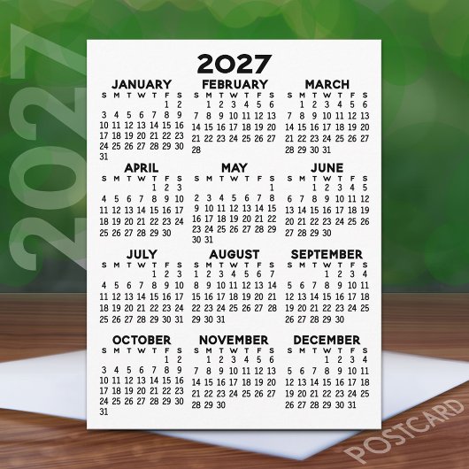 Volljähriger Ansichtskalender - Basishöchstbetrag Postkarte