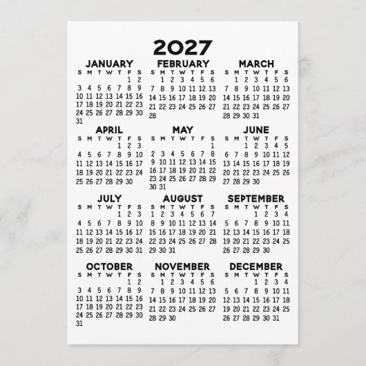 Volljähriger Ansichtskalender - Basiskarte Programm (Vorderseite)