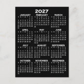 Volljähriger Ansichtskalender - Grundlegende Minim Postkarte (Vorderseite)
