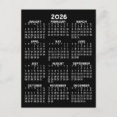 Volljähriger Ansichtskalender - Grundlegende Minim Postkarte (Vorderseite)
