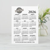 Volljähriger Ansichtskalender mit Firmenlogo Einladung (Stehend Vorderseite)