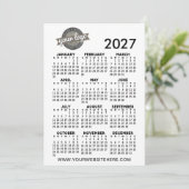 Volljähriger Ansichtskalender mit Firmenlogo Einladung (Stehend Vorderseite)