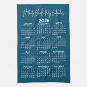 Volljähriger Kalender - Karo Gelassen Geschirrtuch (Vertikal)