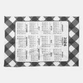 Volljähriger Kalender - Schwarz-weißer Bauernhof K Geschirrtuch (Horizontal)