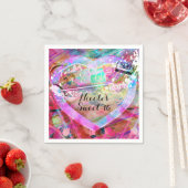 Vollkommen 80er Jahre Helles Fun Heart Party Custo Serviette (Beispiel)