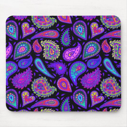 Vollkommen hübsches lila Paisley Mousepad (Vorne)