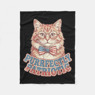 Vollkommen patriotische Katze vintage 4. Juli Fleecedecke