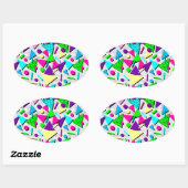 vollkommen radikal ovaler aufkleber (Blatt)