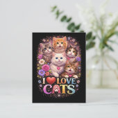 Vollkommene kleine Herzen Postkarte (Stehend Vorderseite)