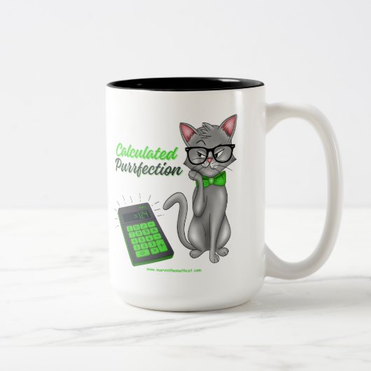 Vollkommene Schnurr-Math Cat Tasse (Rechts)