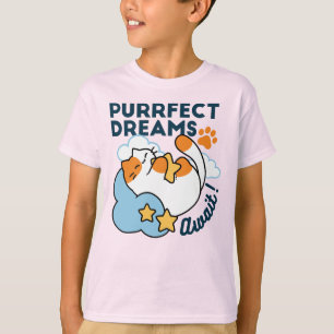 Vollkommene Träume warten – süße schlafende Katze  T-Shirt