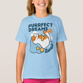 Vollkommene Träume warten – süße schlafende Katze T-Shirt