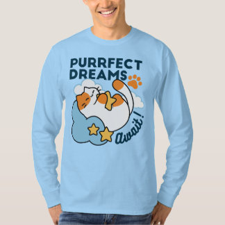 Vollkommene Träume warten – süße schlafende Katze T-Shirt