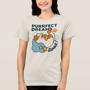 Vollkommene Träume warten – süße schlafende Katze Tri-Blend Shirt